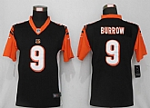 Women Nike Cincinnati Bengals 9 Burrow Black Alternate Vapor Limited Jersey,baseball caps,new era cap wholesale,wholesale hats